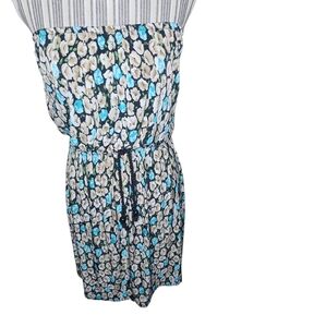 Sun-kissed Couture women's black floral design strapless dress size M